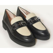 HISPANITAS Γυναικεία Μοκασίνια Loafers CHI243614 Brooklyn Black /Milk