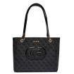 Guess Γυναικεία Τσάντα Ώμου ECO MIETTA LOGO HWESG951325-Coal Logo/Black