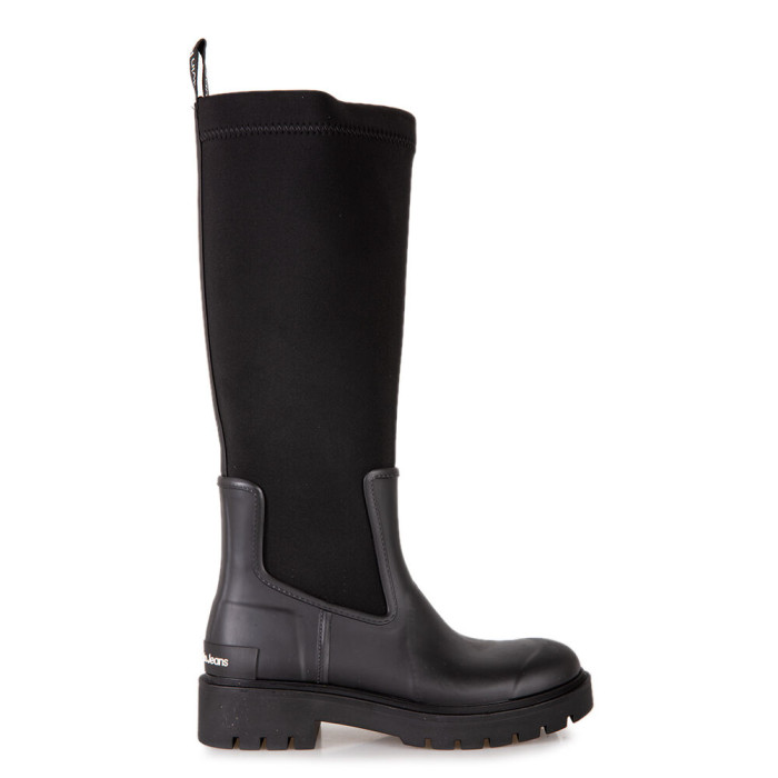 CALVIN KLEIN HIGH RAINBOOT NEOPRENE-BLACK YW0YW00838-BDS