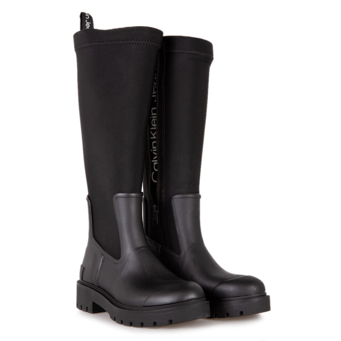 CALVIN KLEIN HIGH RAINBOOT NEOPRENE-BLACK YW0YW00838-BDS