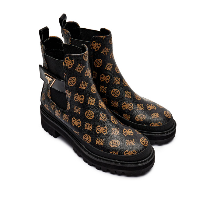 GUESS ΜΠΟΤΑΚΙΑ BENSLY-Brown multi CHELSEA BOOTS FLFBENELE10