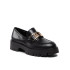 GUESS Γυναικεία Μοκασίνια Loafers ILARY ΜΕ ΧΡΥΣΗ AΓΚΡΑΦΑ ΔΕΡΜΑΤΙΝΑ FL7ILRLEA14