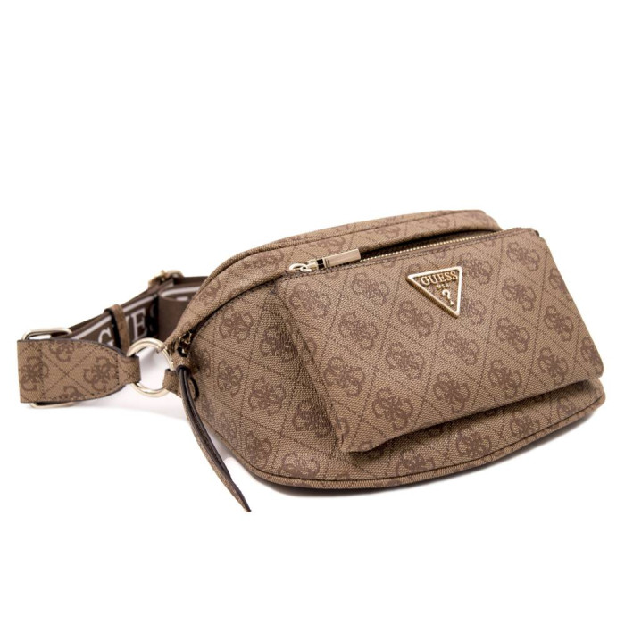 Guess Γυναικεία Τσάντα Χιαστή Power Play Sling HWSL9006800-LTL/LATTE LOGO