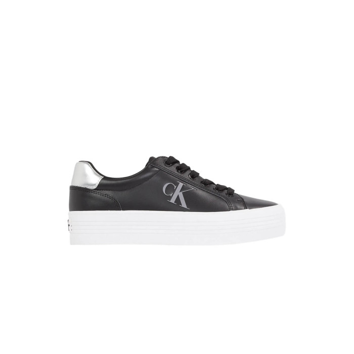 CALVIN KLEIN Sneakers Bold Vulc Flatf Laceup Lth YW0YW01688 0GQ black/silver